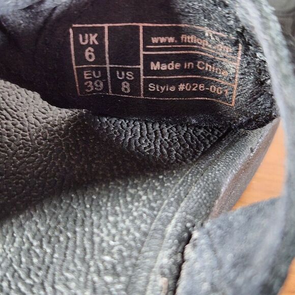 FitFlop Womens Size 8 Wobbleboard Black Slip On Thong Sandal Flip Flop Shoe - Picture 10 of 12